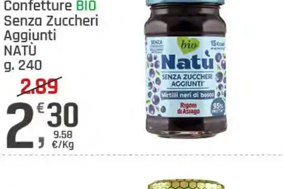Confetture bio senza zuccheri aggiunti