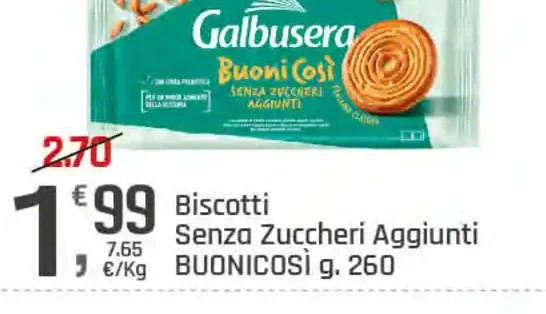 Biscotti Buonicosì senza zuccheri aggiunti Galbusera