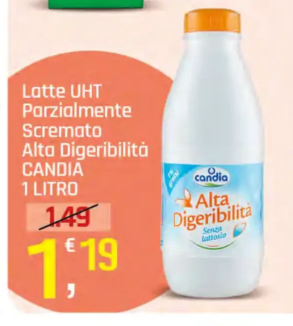 Latte UHT parzialmente scremato alta digeribilità Candia