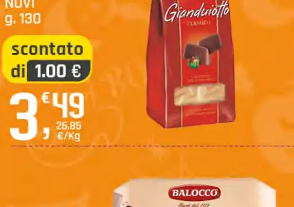 Cioccolatini Novi Gianduiotto