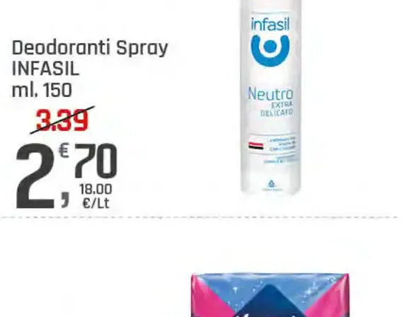 Deodorante spray Infasil