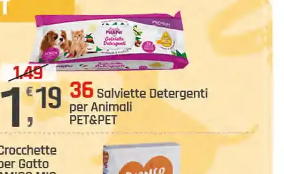 Salviette detergenti per animali Pets&Pet