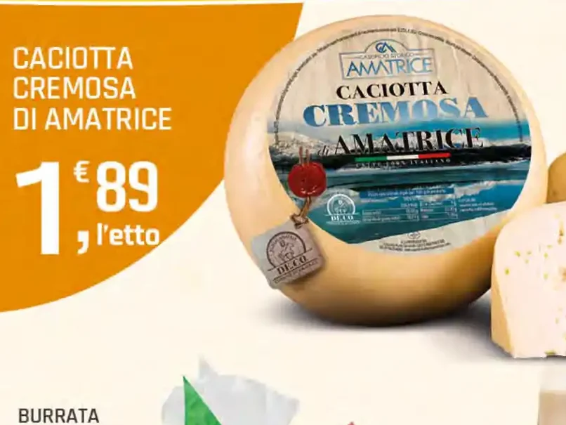 Caciotta cremosa di Amatrice