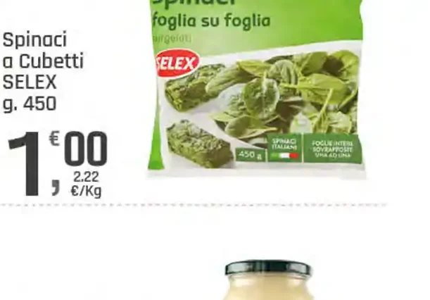 Spinaci a cubetti