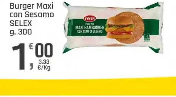 Burger maxi con sesamo