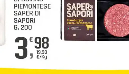 Hamburger di bovino piemontese