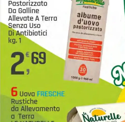 Albume d'Uovo Pastorizzato Le Naturelle