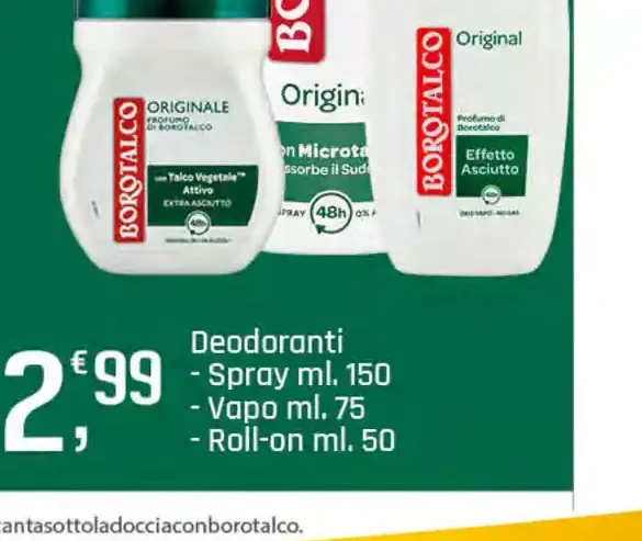 Deodoranti Borotalco