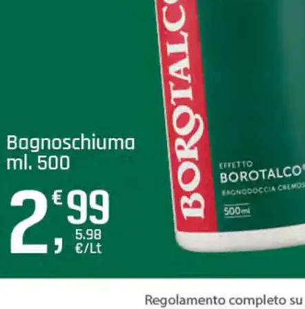Bagnoschiuma Borotalco
