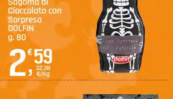 Sagoma di cioccolato con sorpresa Dolfin