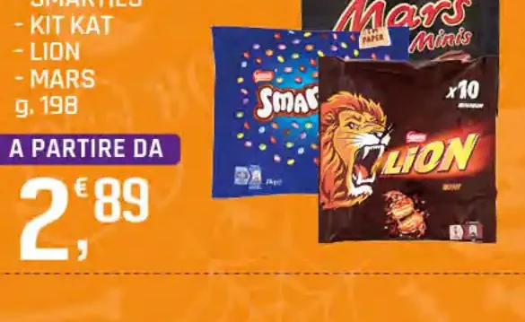Snack mini Smarties Kit Kat Lion Mars