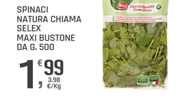Spinaci Natura Chiama Selex Maxi Bustone