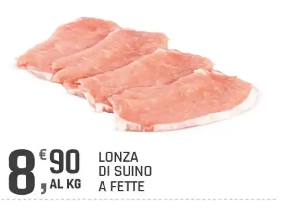 Lonza di suino a fette