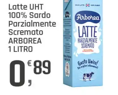 Latte UHT parzialmente scremato