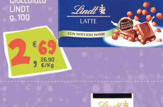Cioccolato Lindt al latte