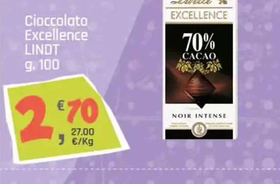 Cioccolato Excellence 70% cacao