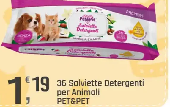 Salviette detergenti per animali Pet&Pet
