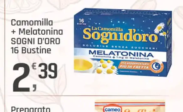 Camomilla e melatonina