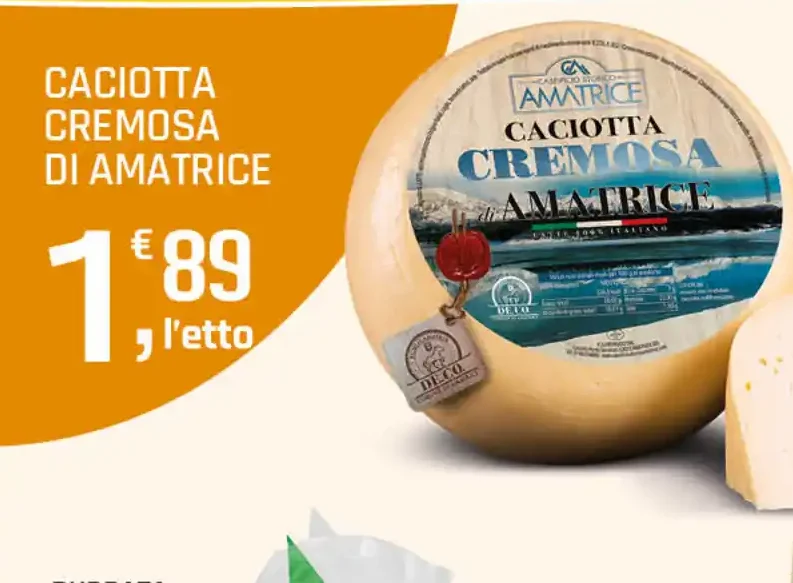 Caciotta cremosa di Amatrice