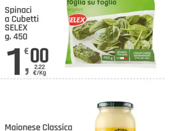 Spinaci a cubetti