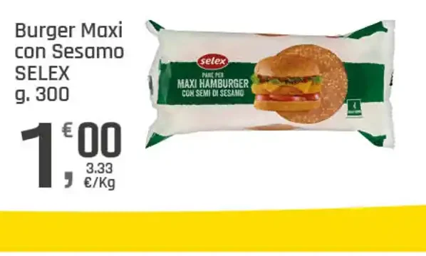 Burger maxi con sesamo