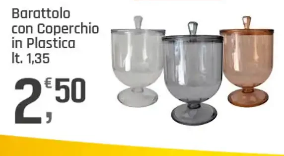 Barattolo con coperchio in plastica