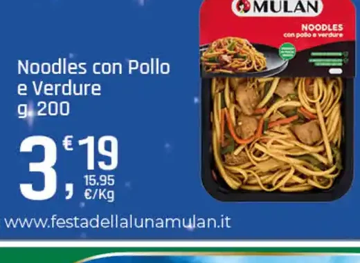 Noodles con Pollo e Verdure