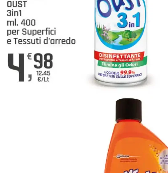 Deodorante spray disinfettante