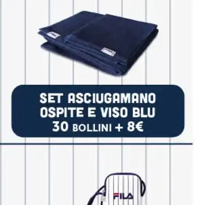 Set asciugamano ospite e viso blu