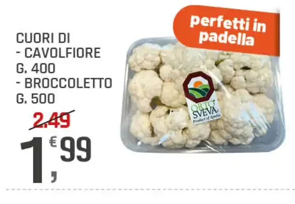 Cuori di cavolfiore o broccoletto