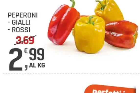 Peperoni gialli e rossi