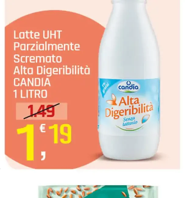 Latte UHT parzialmente scremato alta digeribilità Candia