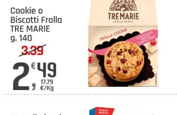 Cookie o biscotti frolla Tre Marie