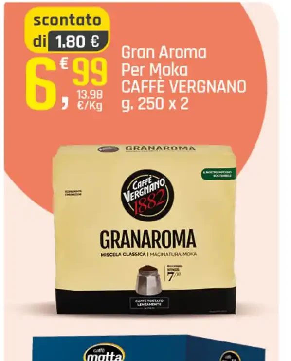 Caffè Gran Aroma per moka Caffè Vergnano