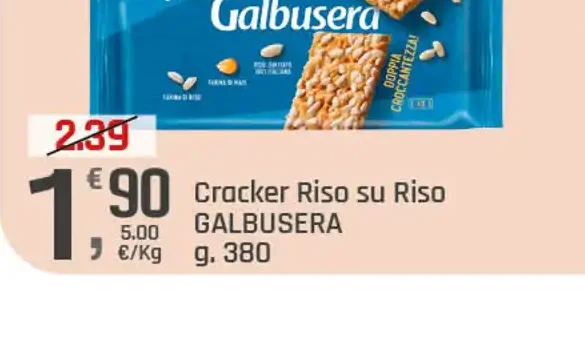 Cracker riso su riso Galbusera