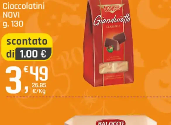 Cioccolatini Novi Gianduiotto