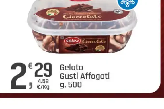 Gelato gusti affogati Selex