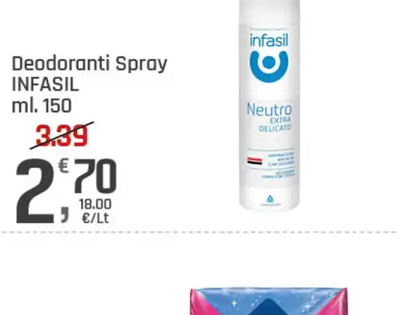 Deodorante spray Infasil