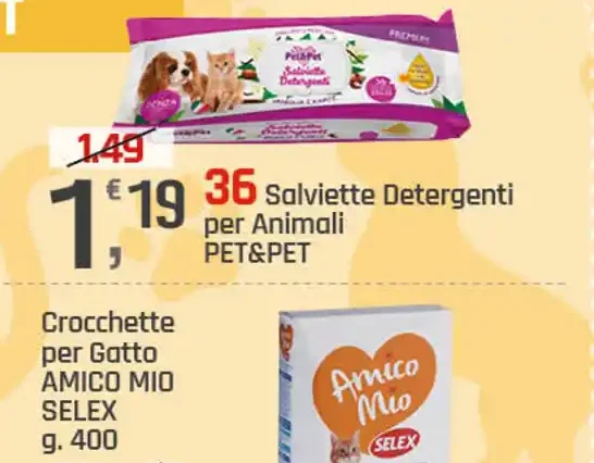 Salviette detergenti per animali Pet&Pet