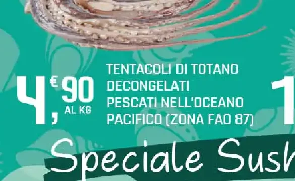 Tentacoli di totano decongelati