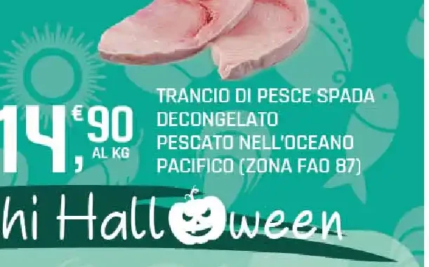 Trancio di pesce spada decongelato
