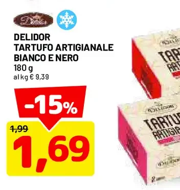 Tartufo artigianale bianco e nero