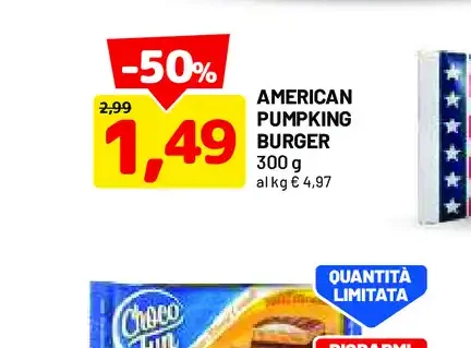 American pumpkin burger
