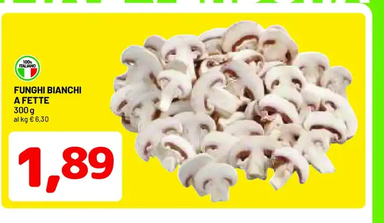 Funghi bianchi a fette