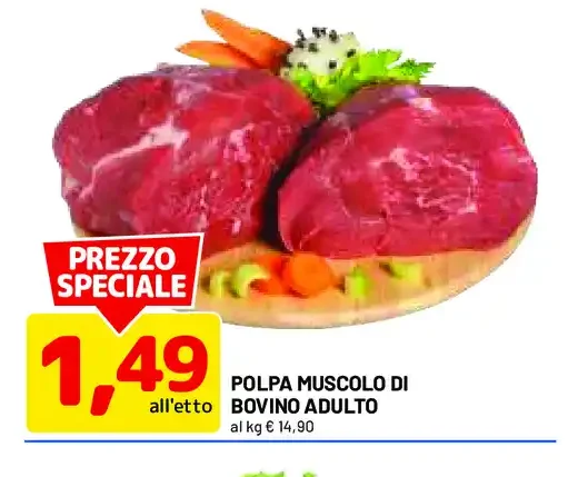 Polpa muscolo di bovino adulto