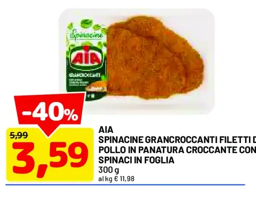 AIA spinacine grancroccanti filetti di pollo