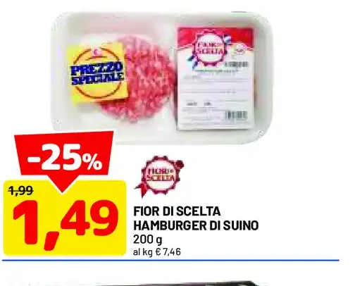Fior di scelta hamburger di suino
