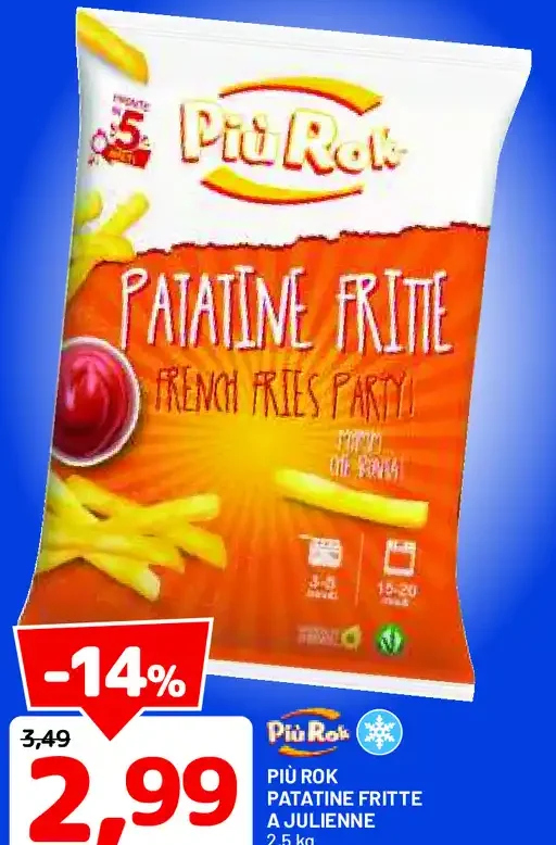 Patatine fritte a julienne
