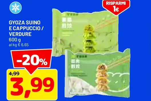 Gyoza suino e cappuccioli