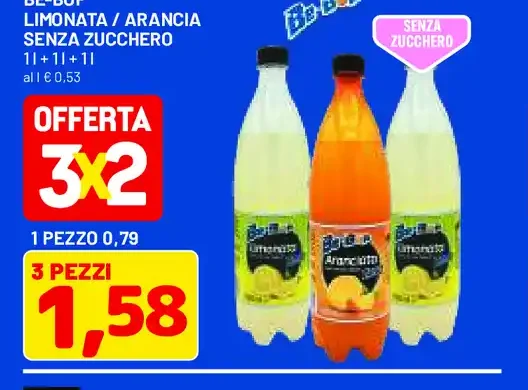 Bibita limonata/arancia senza zucchero